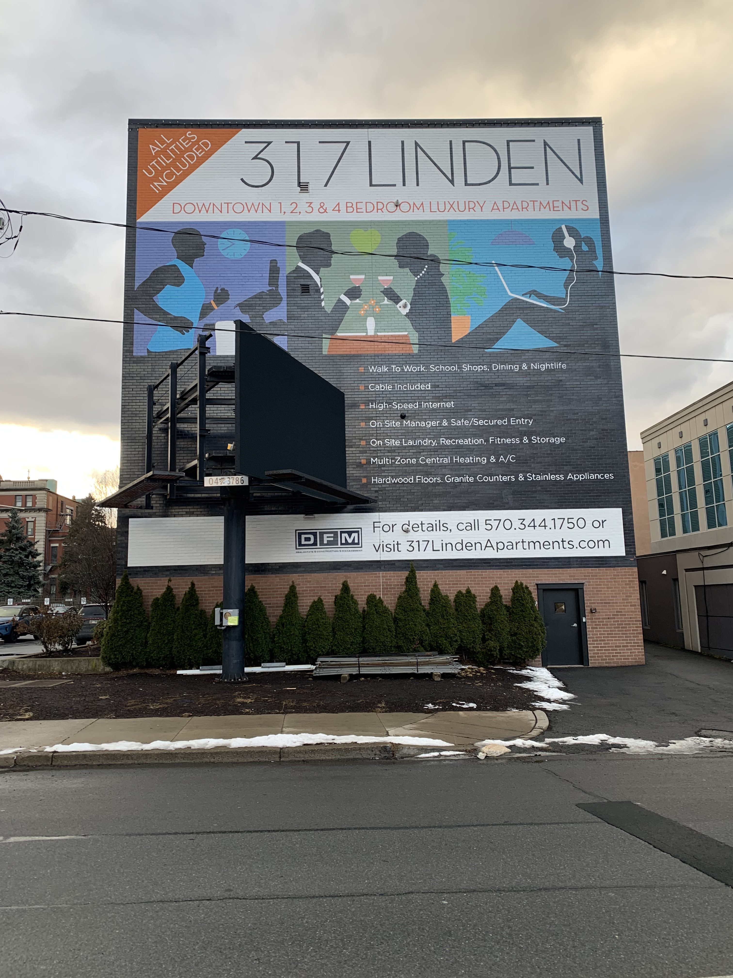 A two-sided billboard at 320 Mulberry St. in Scranton on...