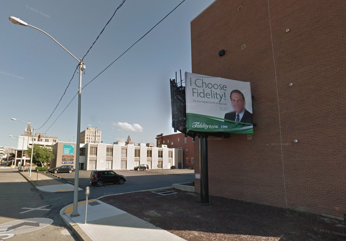 A billboard at 320 Mulberry St. in Scranton in May...