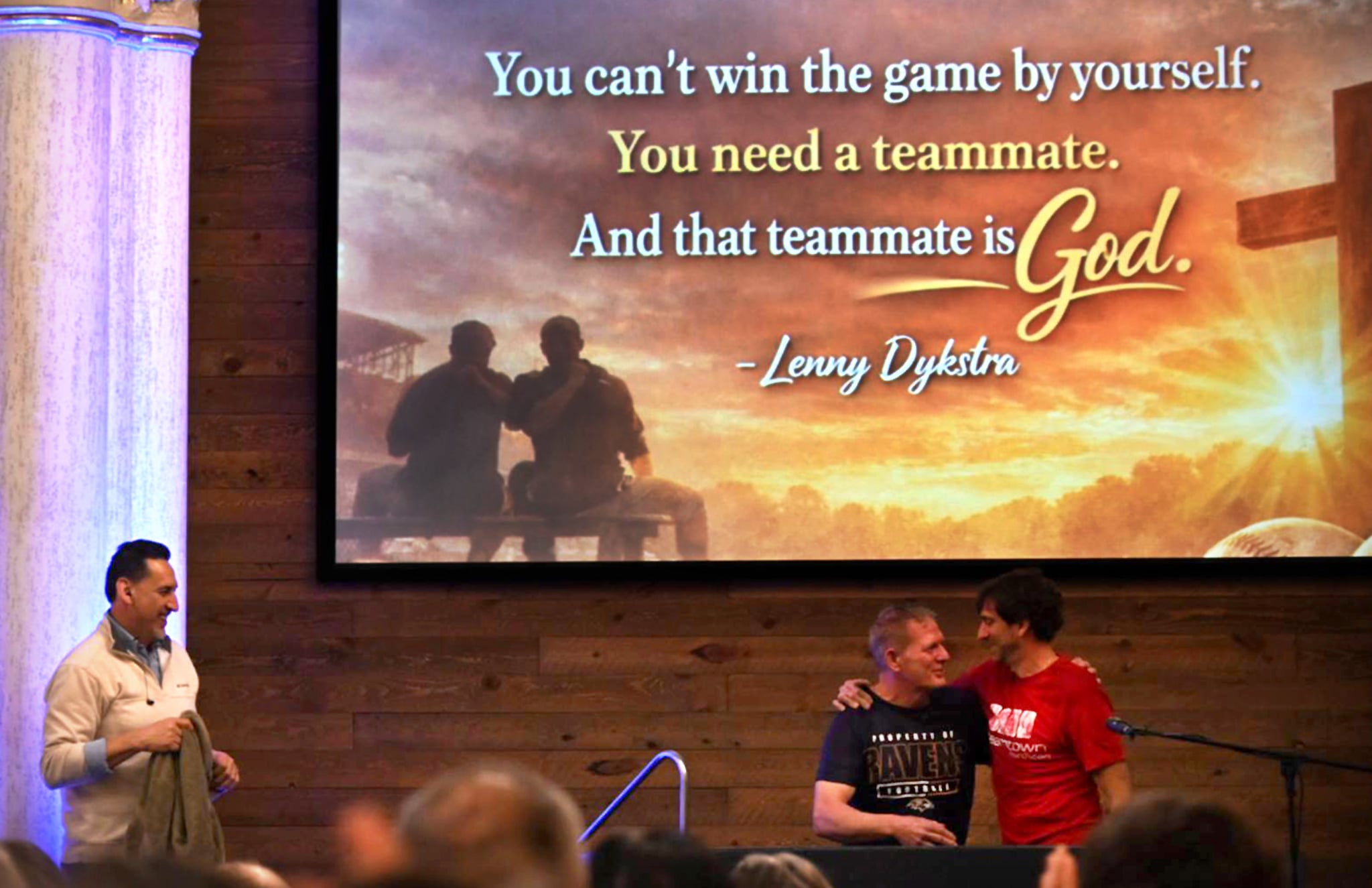 Former Major League Baseball star Lenny Dykstra and Steamtown Church...