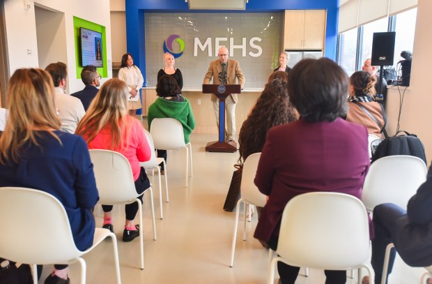 Medical Director for Maternal and Family Health Services Mark Rabin speaks at Maternal and Family Health Services in Scranton Friday, March 13, 2026. (SEAN MCKEAG / STAFF PHOTOGRAPHER)