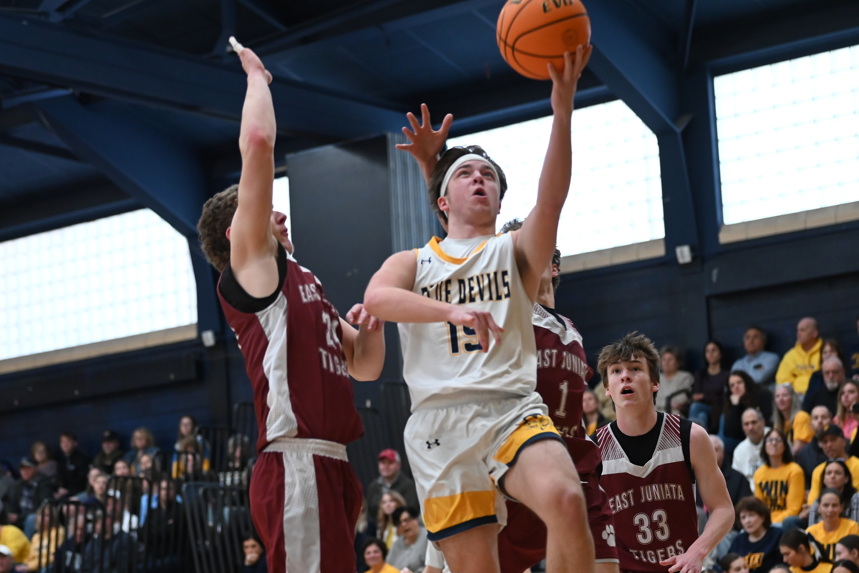 Old Forge’s Robby Solfanelli shoots during the PIAA first round...
