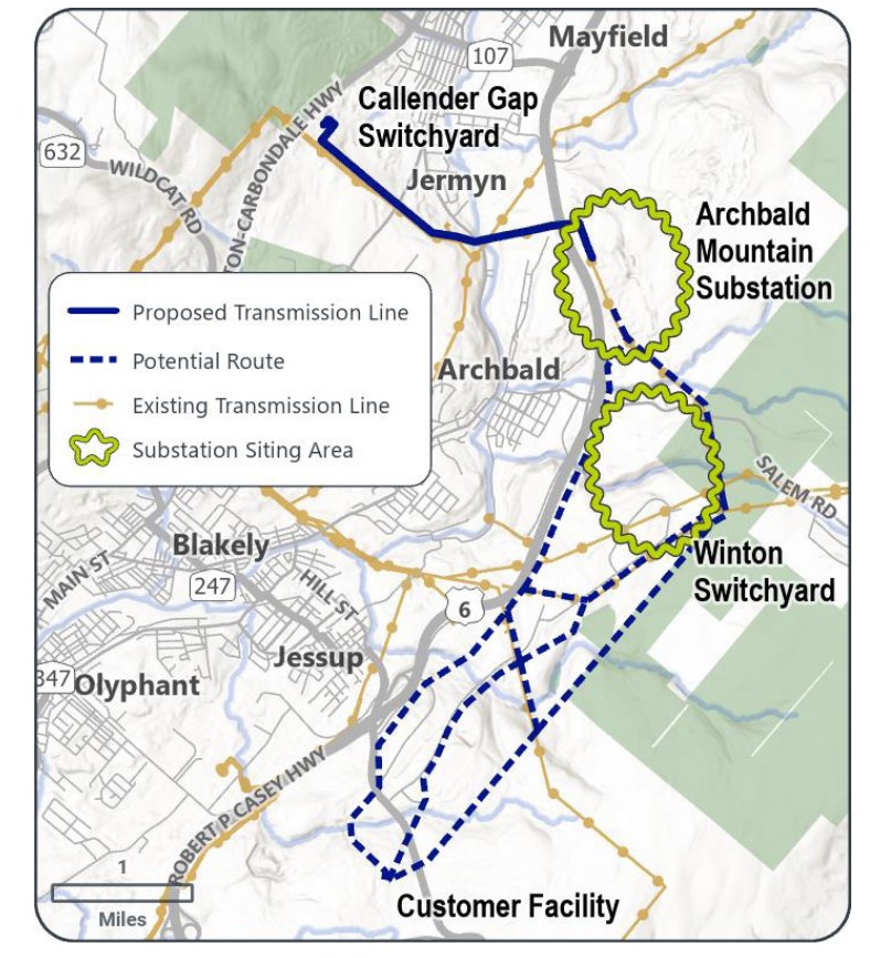 PPL Electric Utilities’ plans for its Archbald Mountain Transmission Project....