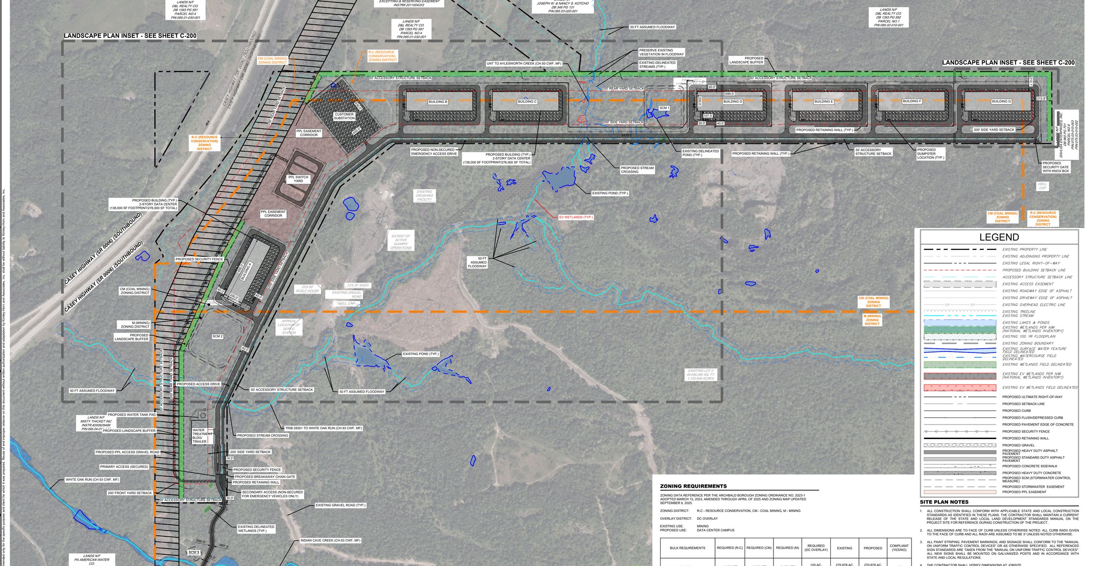 A site plan for the Project Green Mountain data center...