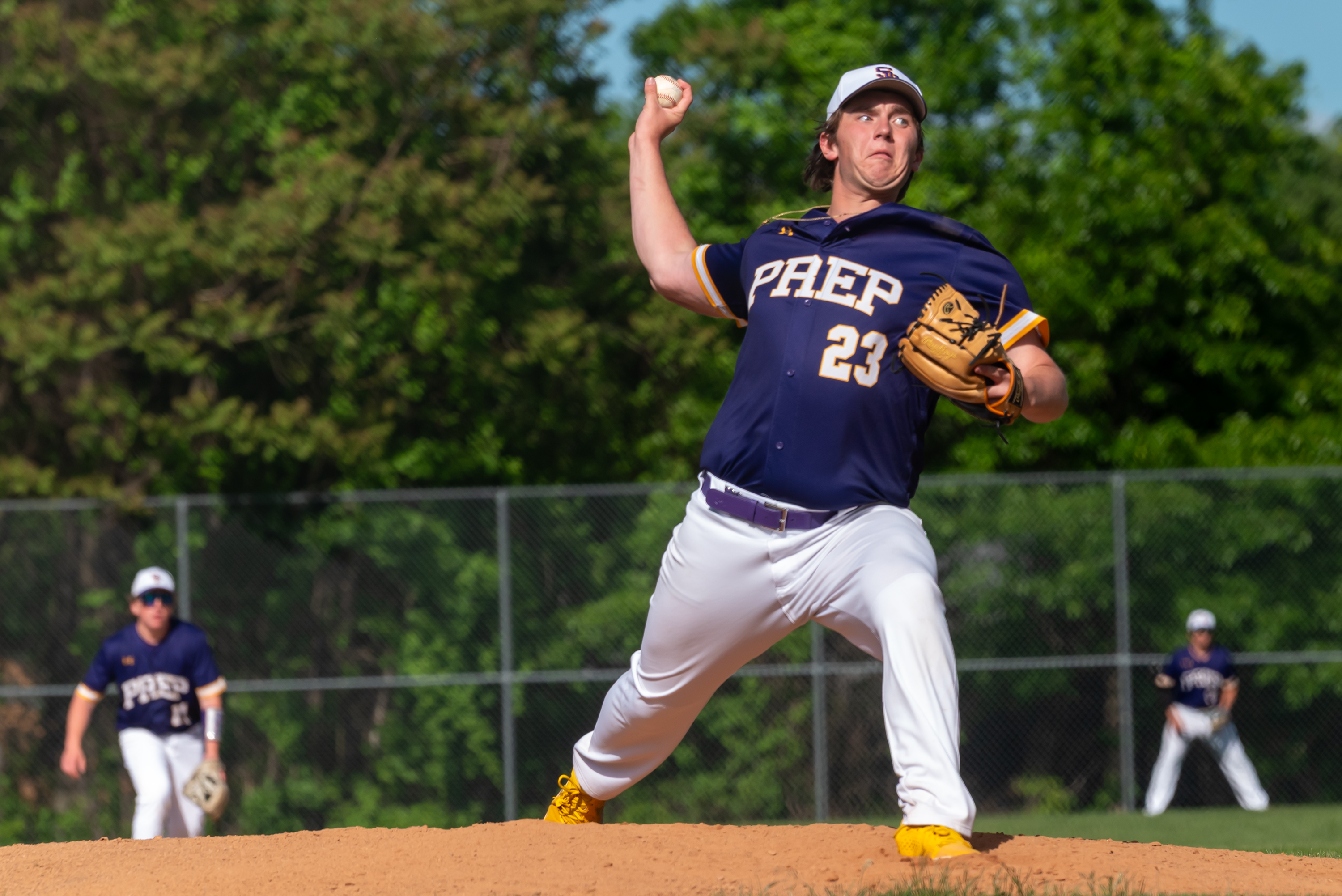 Scranton Prep’s Johnny Petrosky pitches during the D2 baseball quarterfinal...