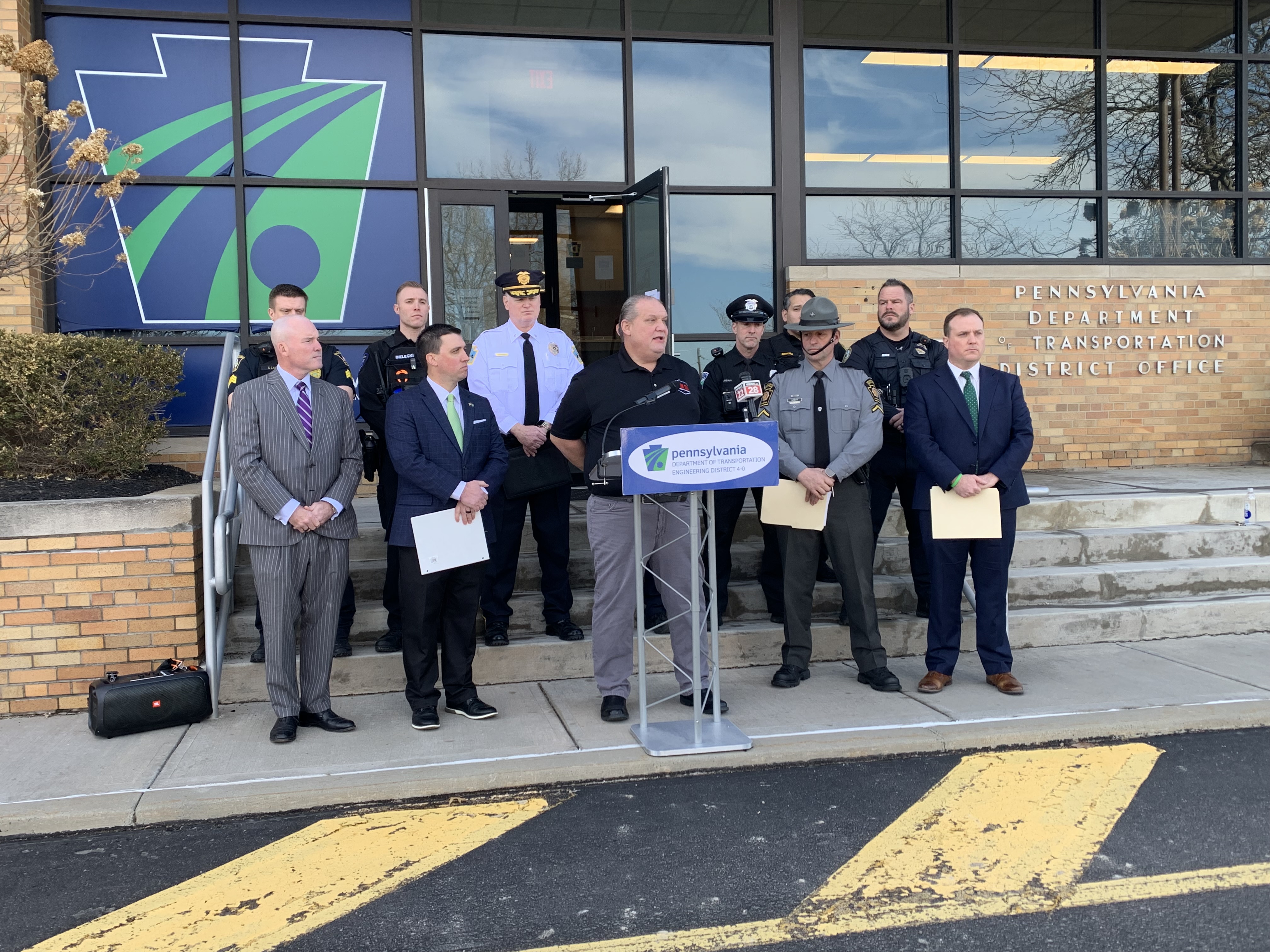 Shawn Noonan of the Pennsylvania DUI Association, at podium speaks...