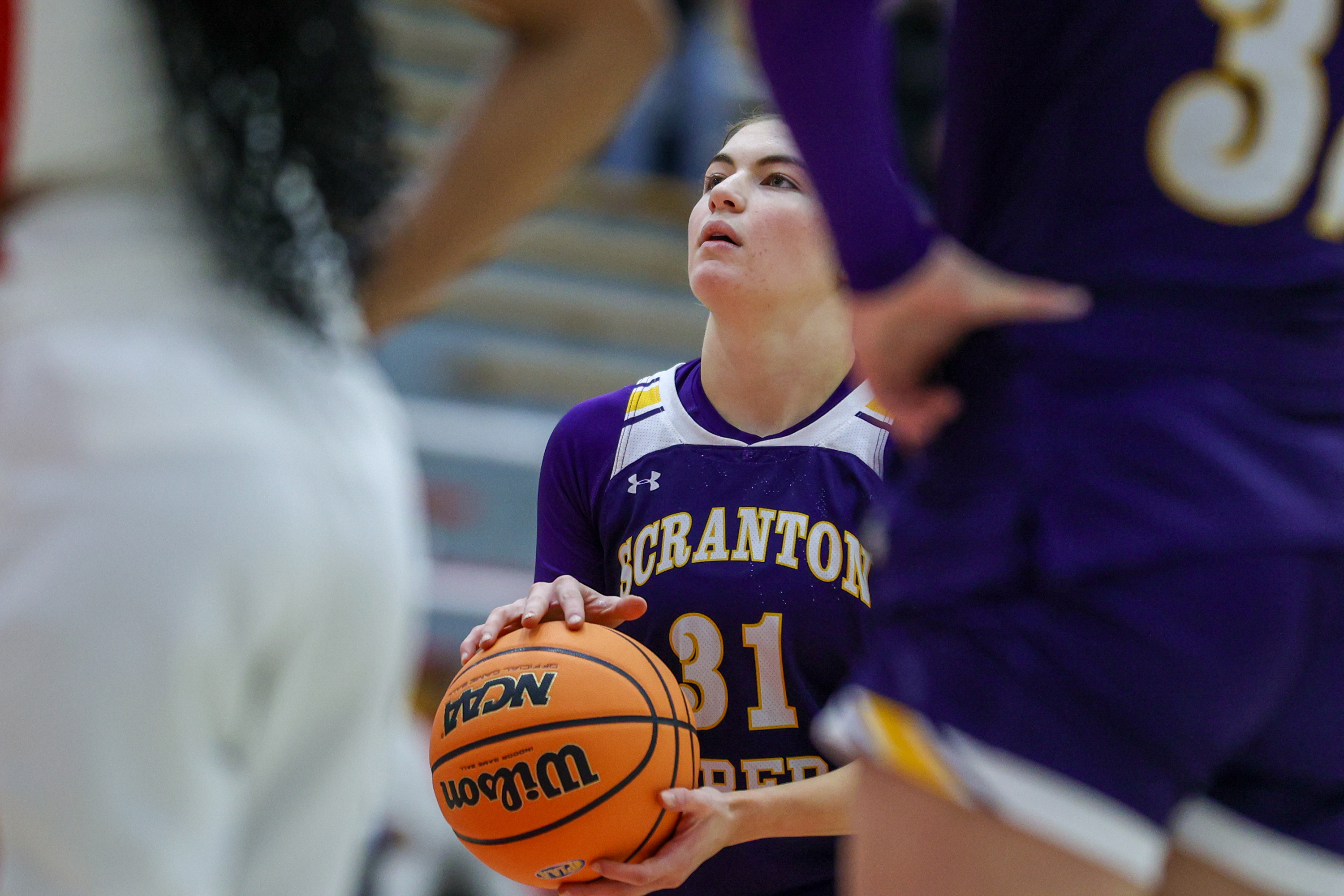 Scranton Prep’s Eva Kaszuba (31) prepares to take a free...