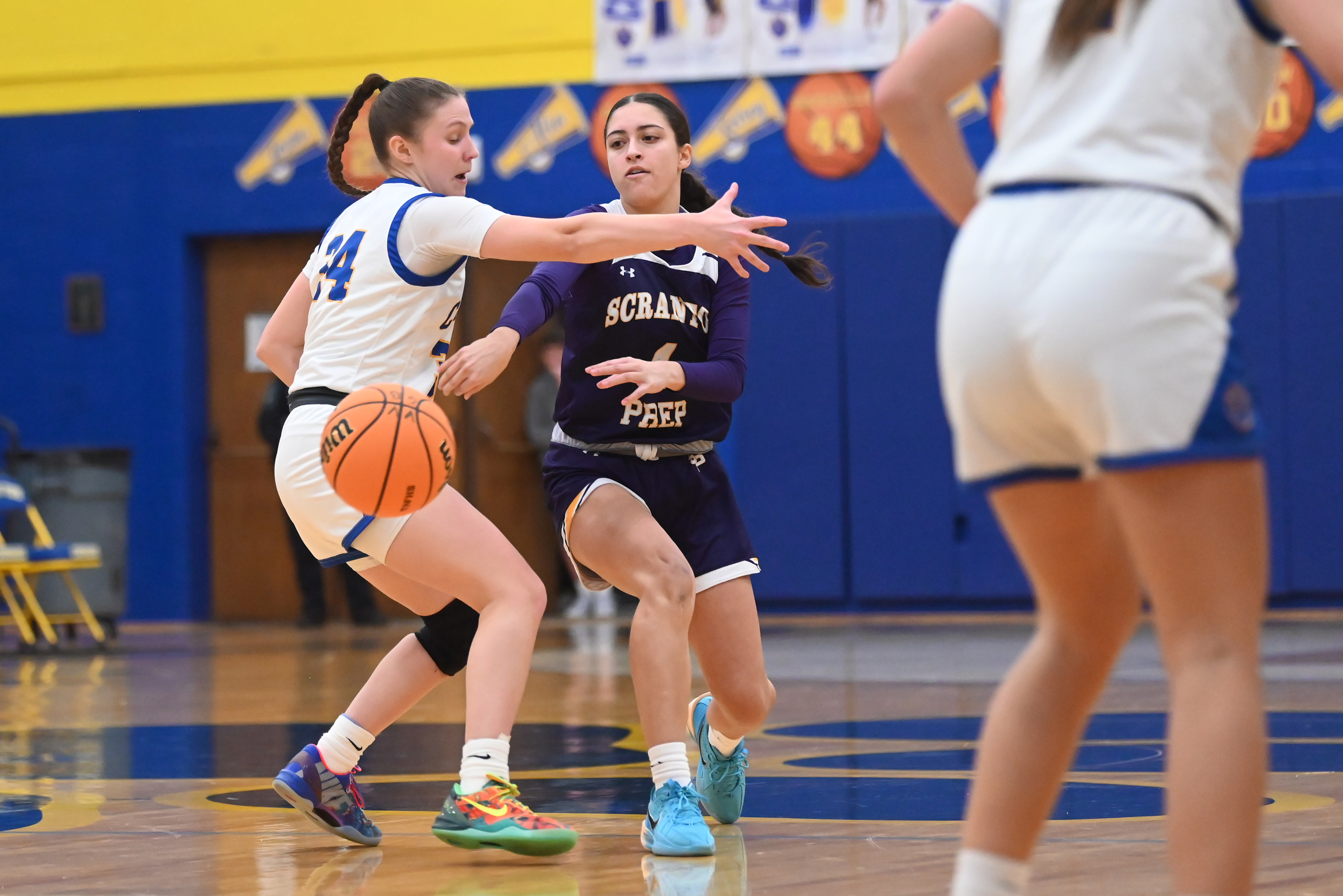Valley View’s Cora Castellani attempts to block Scranton Prep’s Ava...