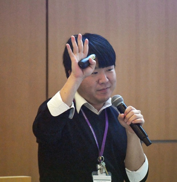 University of Scranton Professor Kazumasa Fujita teaches students Japanese during World Languages Day in the school's Leahy Hall Thursday , March 5, 2026. (SEAN MCKEAG / STAFF PHOTOGRAPHER)