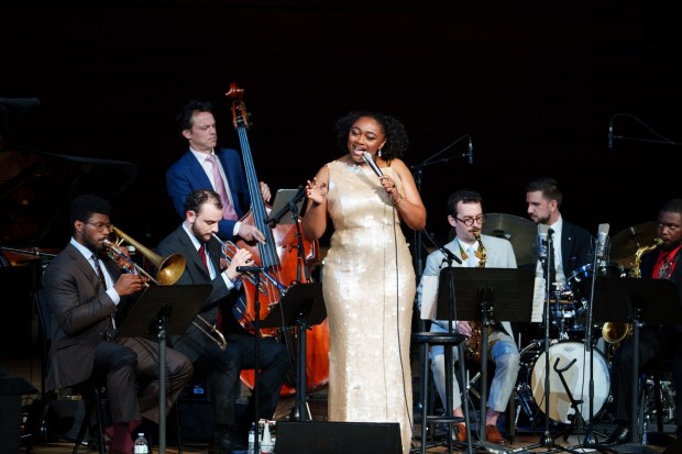 Samara Joy plays at Maison Symphonique during the Montreal Jazz Festival. (COURTESY OF BENOIT ROUSSEAU)