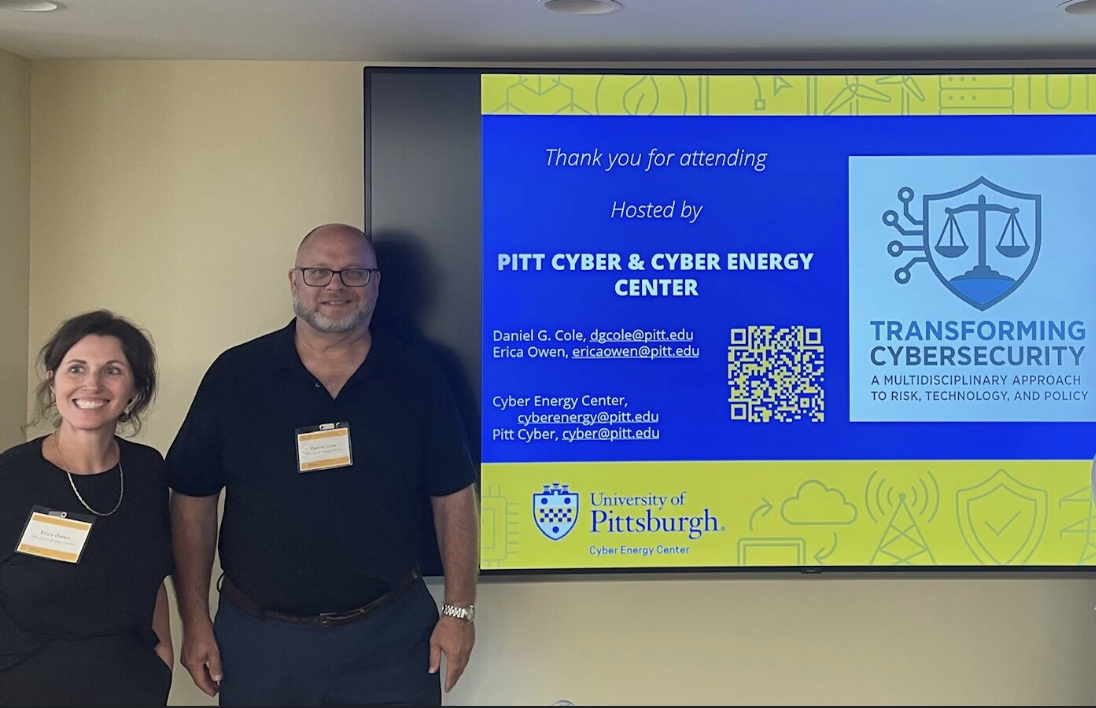 Owen and Cole at a Pitt Cyber Center event