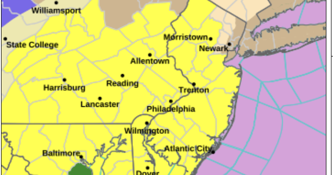 ‘Unusually early’ tornado watch in effect for Philadelphia region