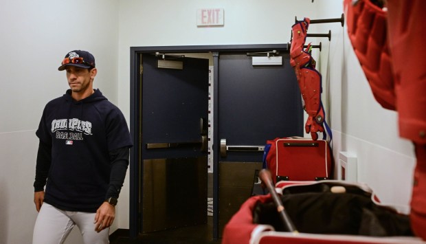 Lehigh Valley IronPigs fifth-year manager Anthony Contreras talked Wednesday, March 25, 2026, during media day at Coca-Cola Park in Allentown. (Monica Cabrera /The Morning Call)