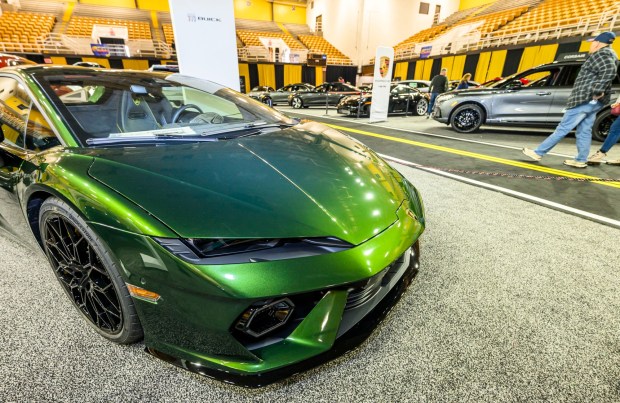 Lamborghini is on display Wednesday, March 18, 2026, during Lehigh Valley Auto Show 2026 at Lehigh University's Goodman Campus in Bethlehem. The show features more than 400 vehicles from 66 different brands and runs Thursday-Saturday: 10 a.m.- 8 p.m.; Sunday: 10 a.m.-5 p.m. (April Gamiz/The Morning Call)