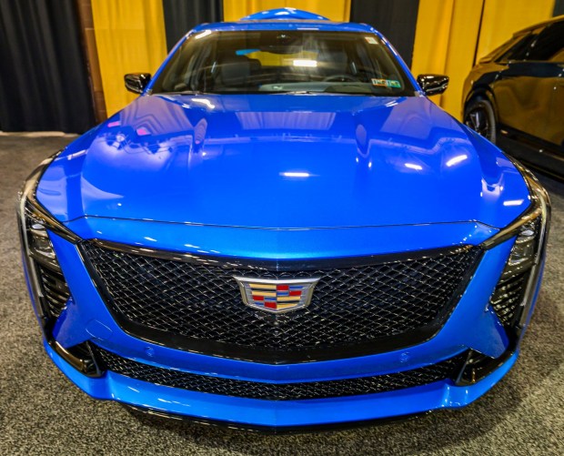 A Cadillac CT5 is on display Wednesday, March 18, 2026, during Lehigh Valley Auto Show 2026 at Lehigh University's Goodman Campus in Bethlehem. The show features more than 400 vehicles from 66 different brands and runs Thursday-Saturday: 10 a.m.- 8 p.m.; Sunday: 10 a.m.-5 p.m. (April Gamiz/The Morning Call)