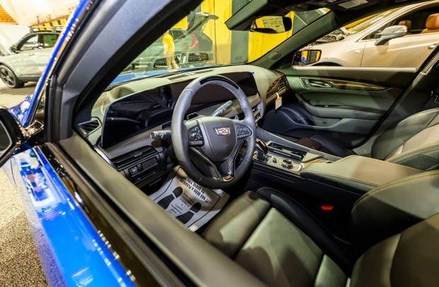 A Cadillac CT5 is on display Wednesday, March 18, 2026, during Lehigh Valley Auto Show 2026 at Lehigh University's Goodman Campus in Bethlehem. The show features more than 400 vehicles from 66 different brands and runs Thursday-Saturday: 10 a.m.- 8 p.m.; Sunday: 10 a.m.-5 p.m. (April Gamiz/The Morning Call)
