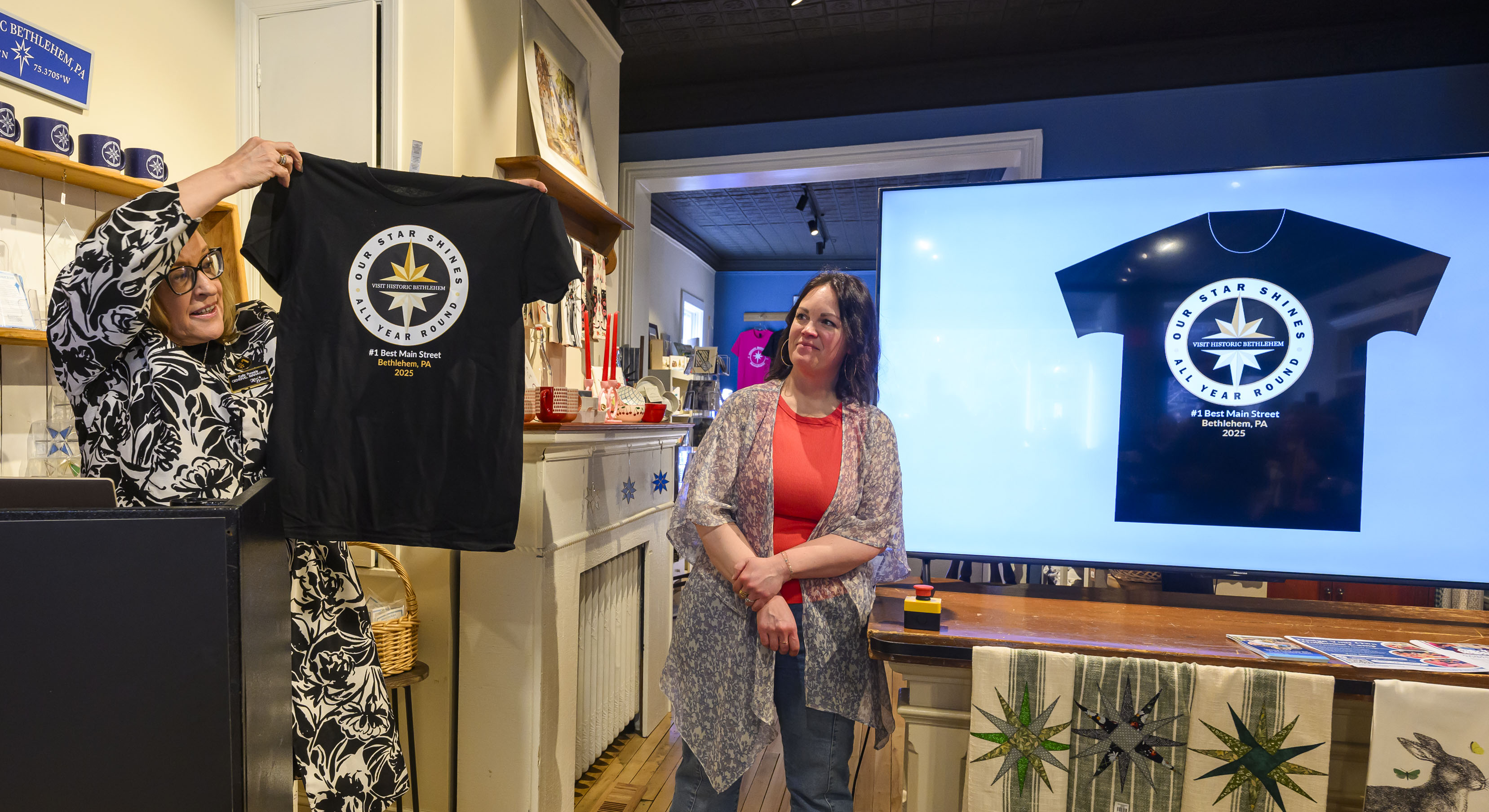 Kelly Ronalds, general manager of the Historic Hotel Bethlehem, speaks...