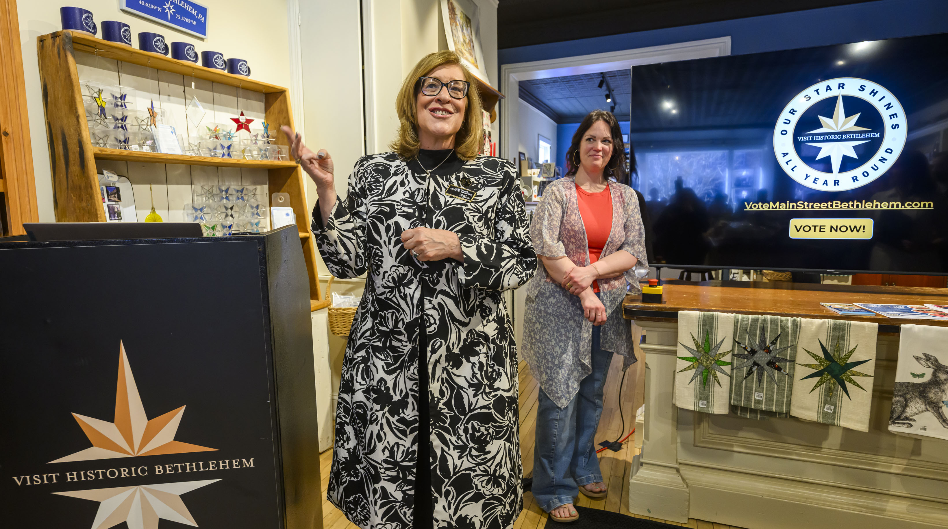 Kelly Ronalds, general manager of the Historic Hotel Bethlehem, speaks...