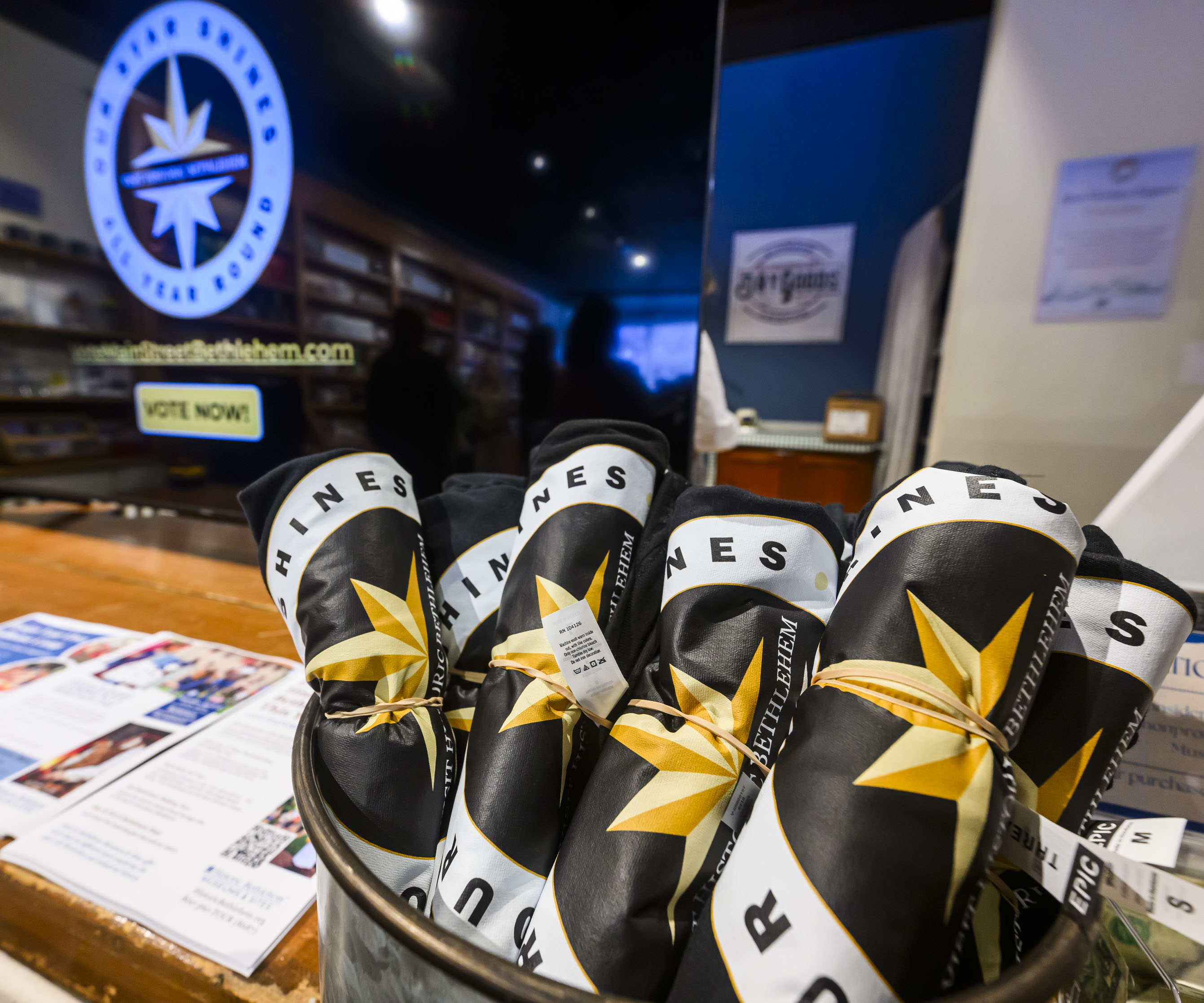 Shirts promoting a new marketing initiative called Our Star Shines...