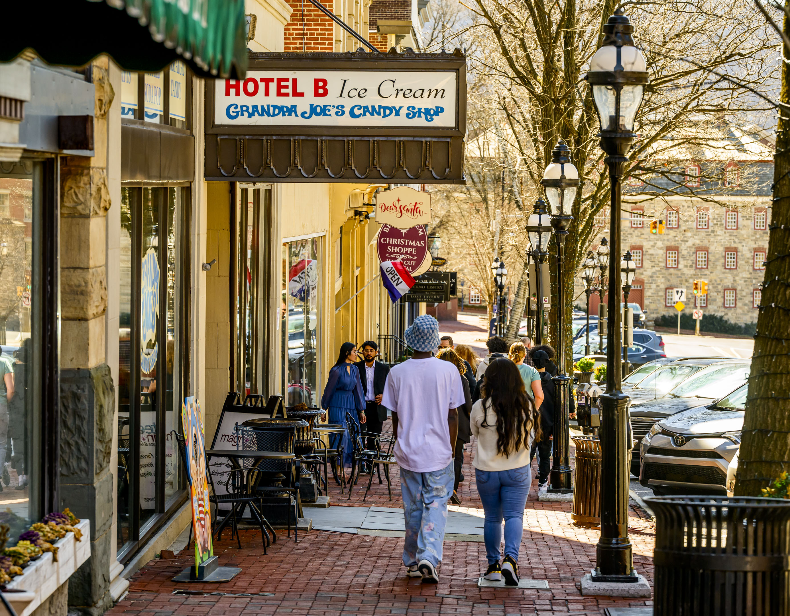 Main Street in Bethlehem bustles with people Monday, March 9,...