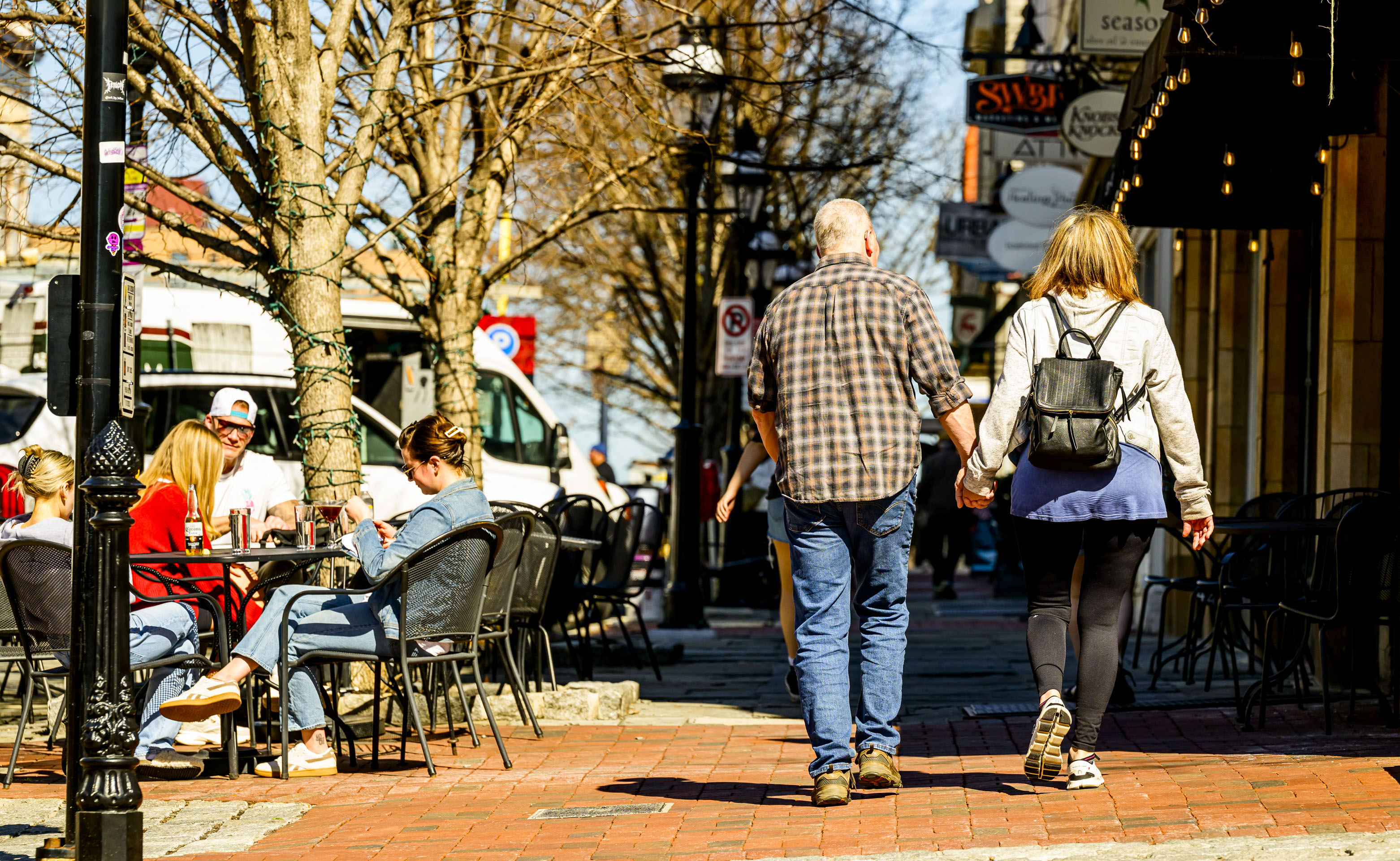 Main Street in Bethlehem bustles with people Monday, March 9,...