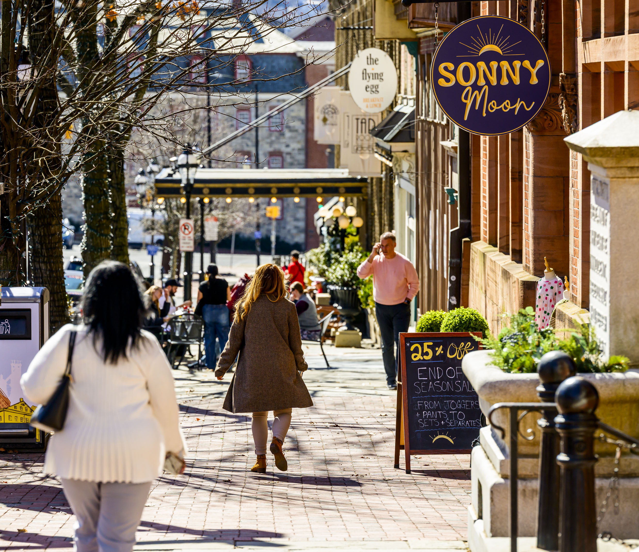 Main Street in Bethlehem bustles with people Monday, March 9,...