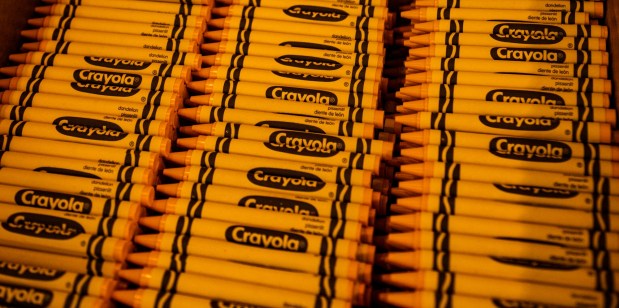People visit the Crayola Experience on Monday, March 30, 2026, in Easton, to enjoy a scavenger hunt and other activities ahead of National Crayon Day on Tuesday. Hundreds of crayon lovers will be celebrating with Crayola Experience, kicking off the brand's Million Crayon Giveaway by creating their free, one-of-a-kind crayon box. Families registered for the giveaway will have the colorful experience of customizing a 32-count crayon box with any color assortment of their favorite Crayola crayons from a 40-foot-long Pick Your Pack wall holding nearly half a million crayonsincluding the official return of the beloved Crayola color Dandelionfor good. (Monica Cabrera/The Morning Call)