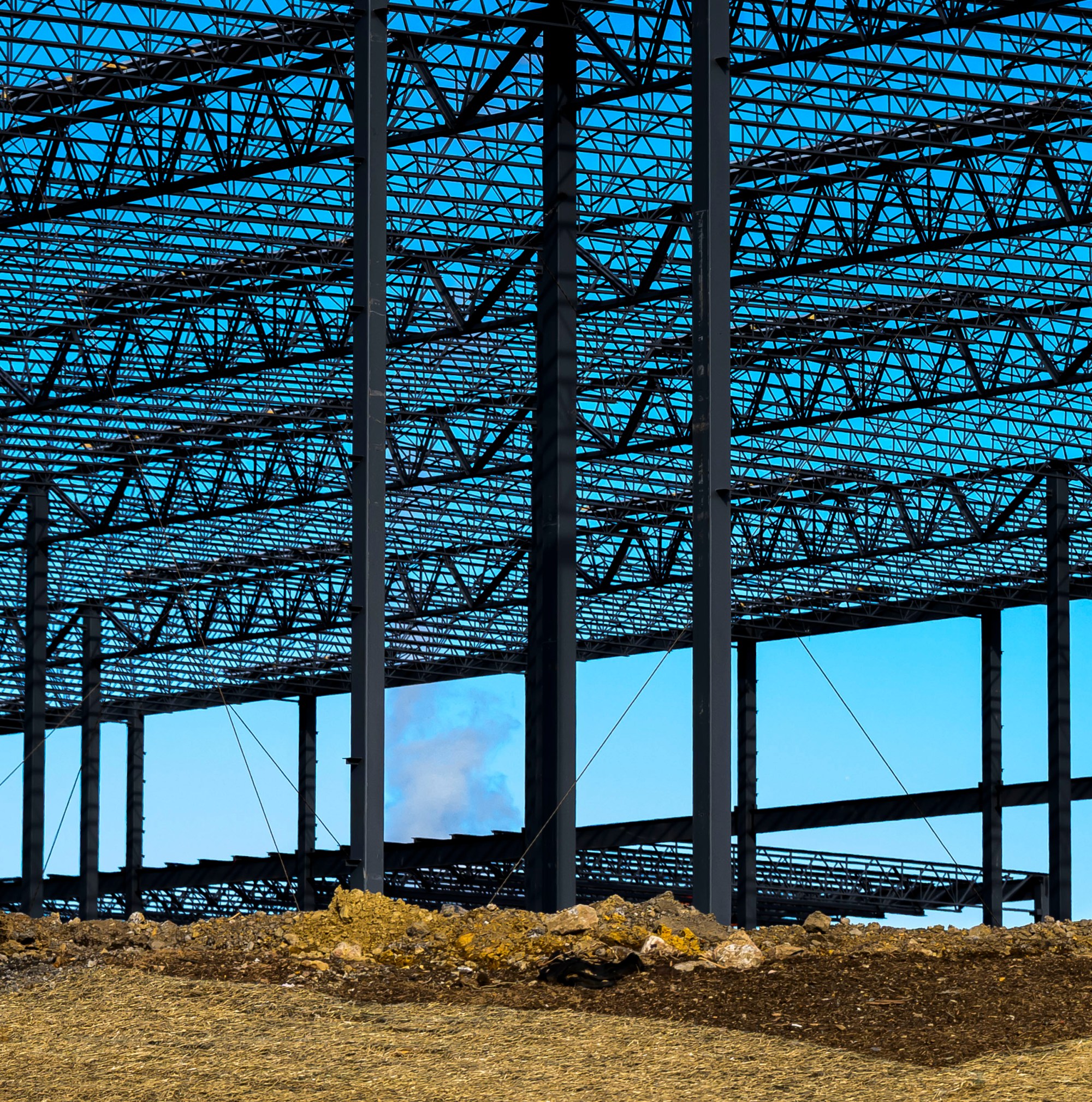 Construction continues on an industrial building Monday, March 2, 2026, at a 26-acre lot at 2141 Commerce Center Blvd., in Bethlehem. The project is being developed by JERC Partners XCII LLC, a J.G. Petrucci Co. entity, and Lehigh Valley Industrial Park. (April Gamiz/The Morning Call)