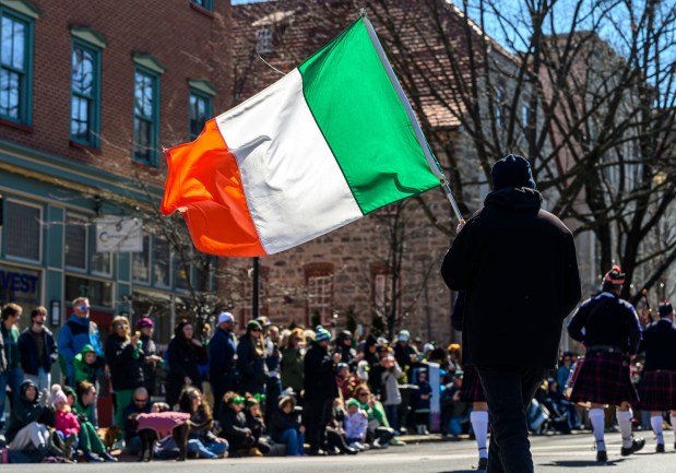 People of all ages enjoy the sights and sounds Saturday, March 14, 2026, during the 16th annual Parade of Shamrocks in downtown Bethlehem. The parade was presented by the Celtic Cultural Alliance and Historic Hotel Bethlehem. The St. Patrick's Day celebration featured pipe bands, school marching bands and community groups, starting on Broad Street and ending under the Hill-To-Hill Bridge.(April Gamiz/The Morning Call)