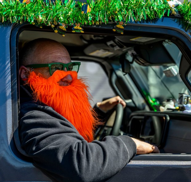 Jeep Enthusiasts of Easton Pa and other Jeeps drive Saturday, March 14, 2026, during the 16th annual Parade of Shamrocks in downtown Bethlehem. The parade was presented by the Celtic Cultural Alliance and Historic Hotel Bethlehem. The St. Patrick's Day celebration featured pipe bands, school marching bands and community groups, starting on Broad Street and ending under the Hill-To-Hill Bridge. (April Gamiz/The Morning Call)