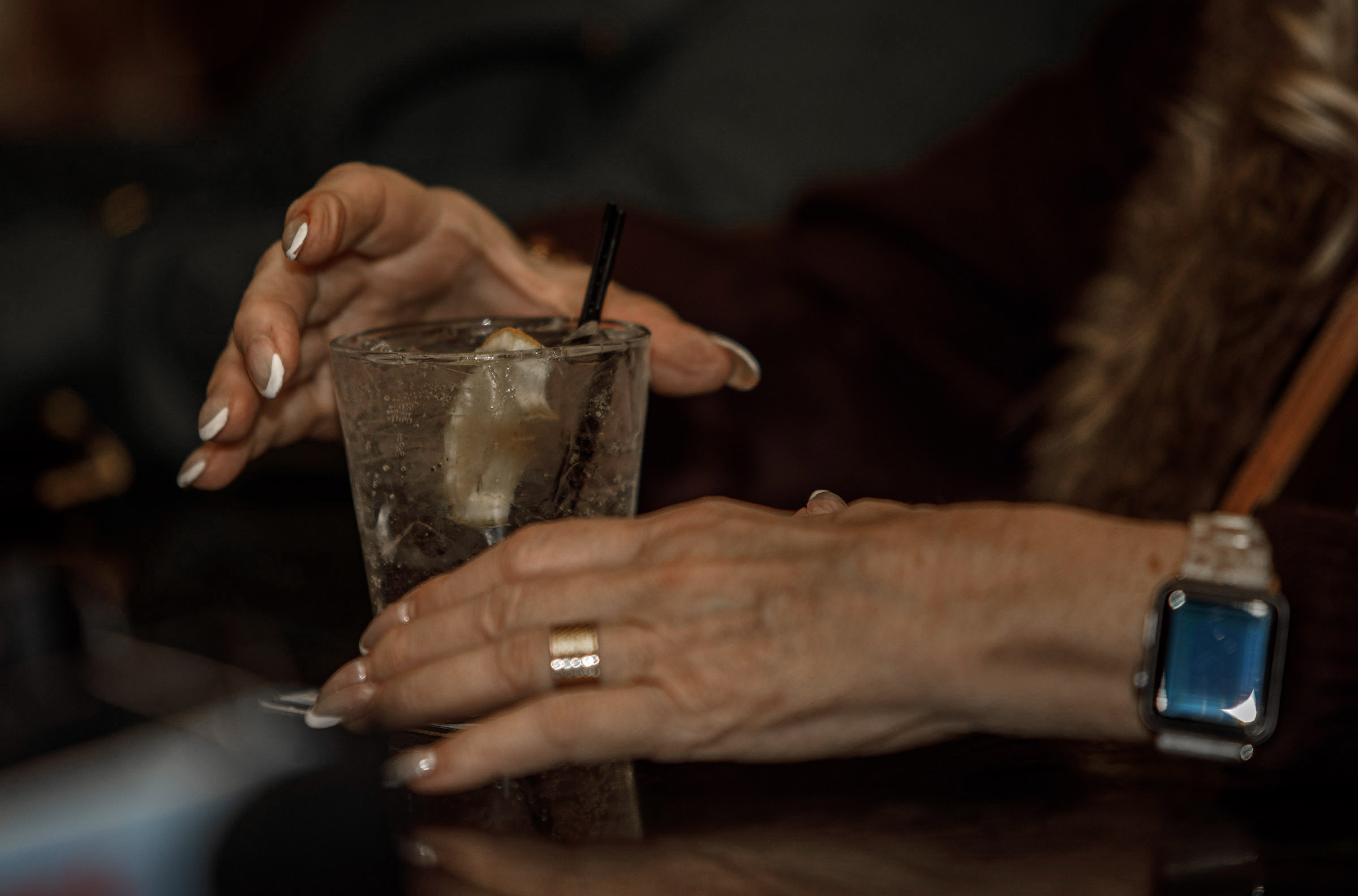 A customer has a drink at Pearly Baker’s Alehouse, on...