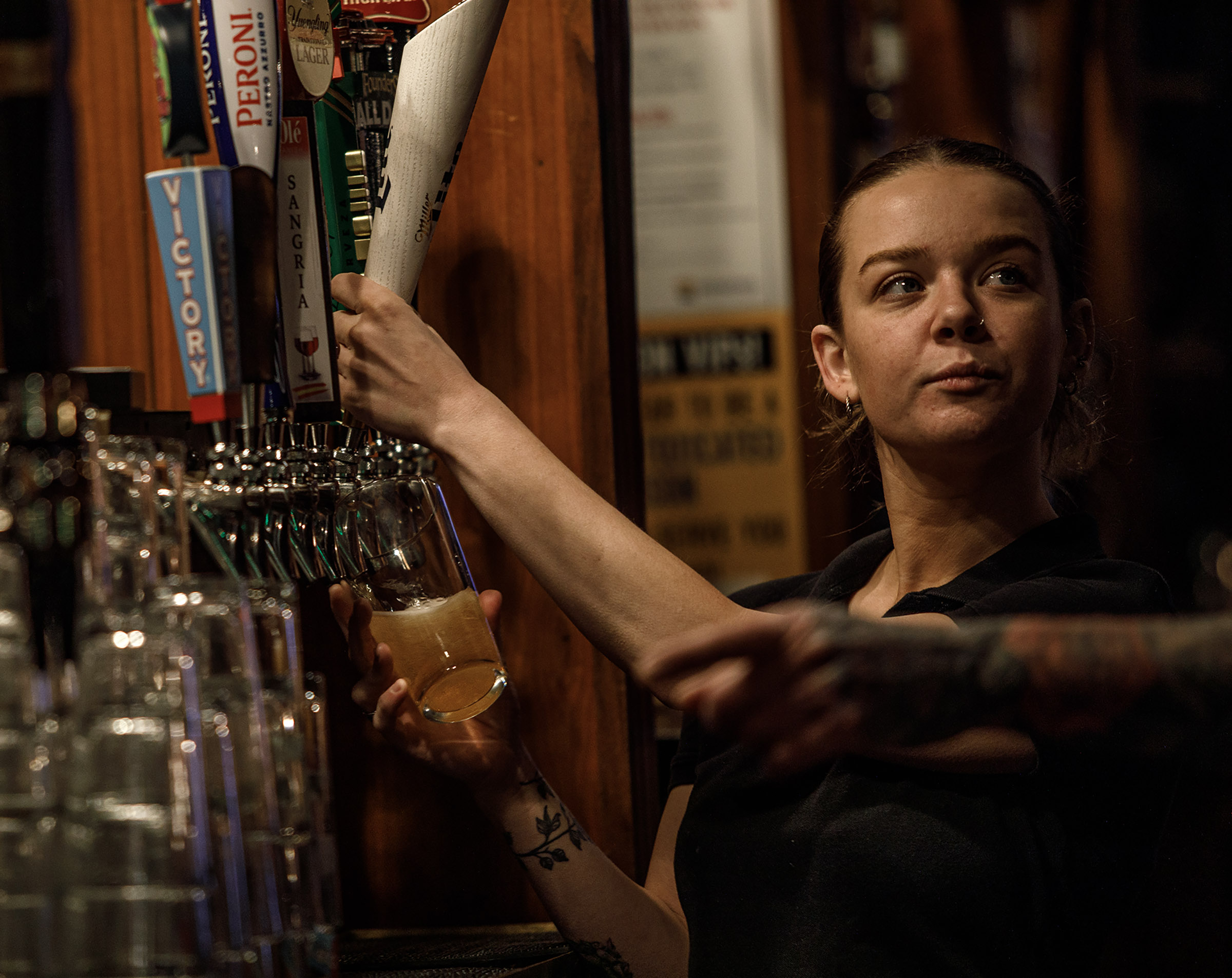 Sierra Fryer of Easton fills an order at Pearly Baker’s...
