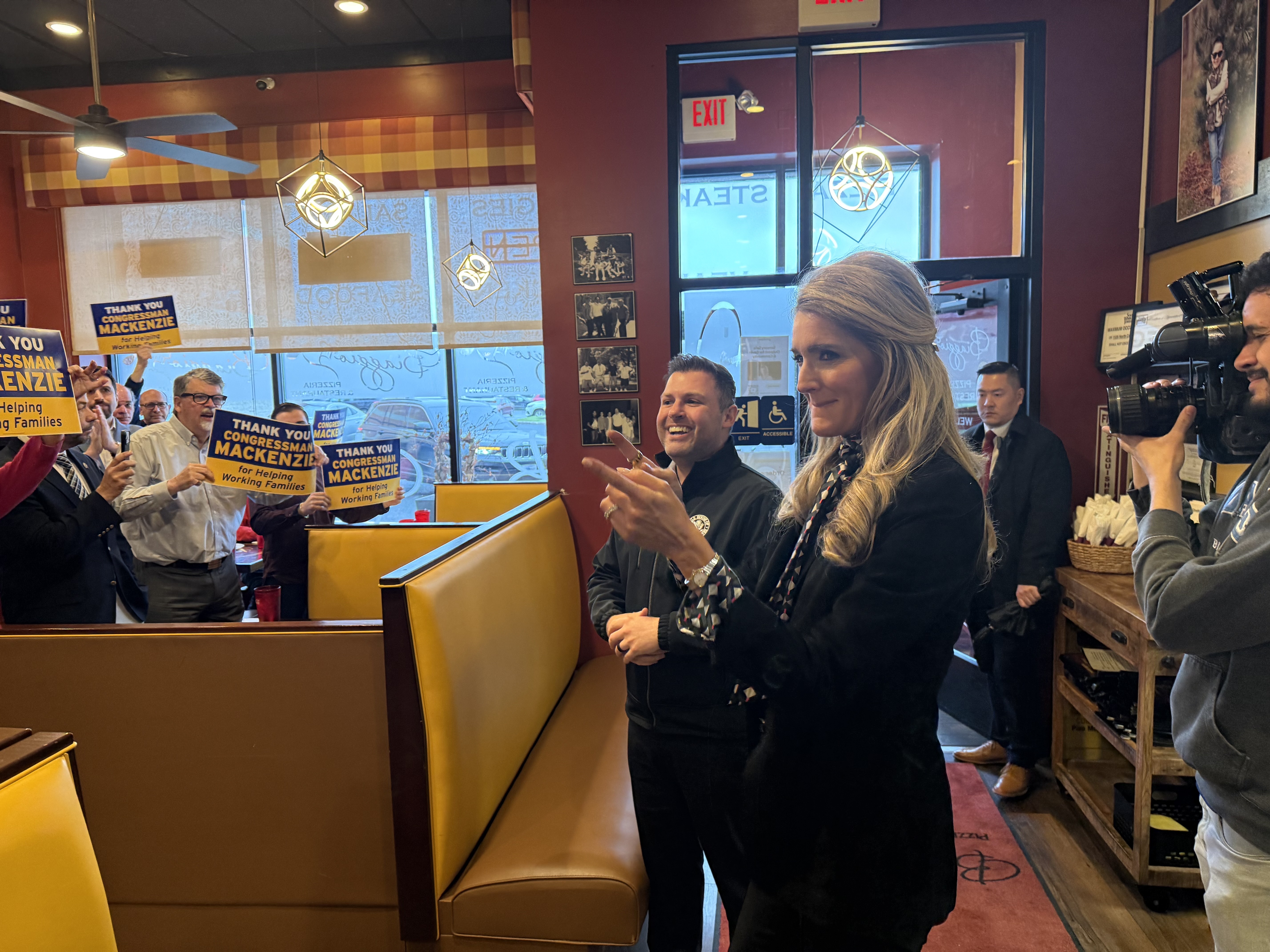 U.S. Small Business Administration Administrator Kelly Loeffler, right, and U.S....