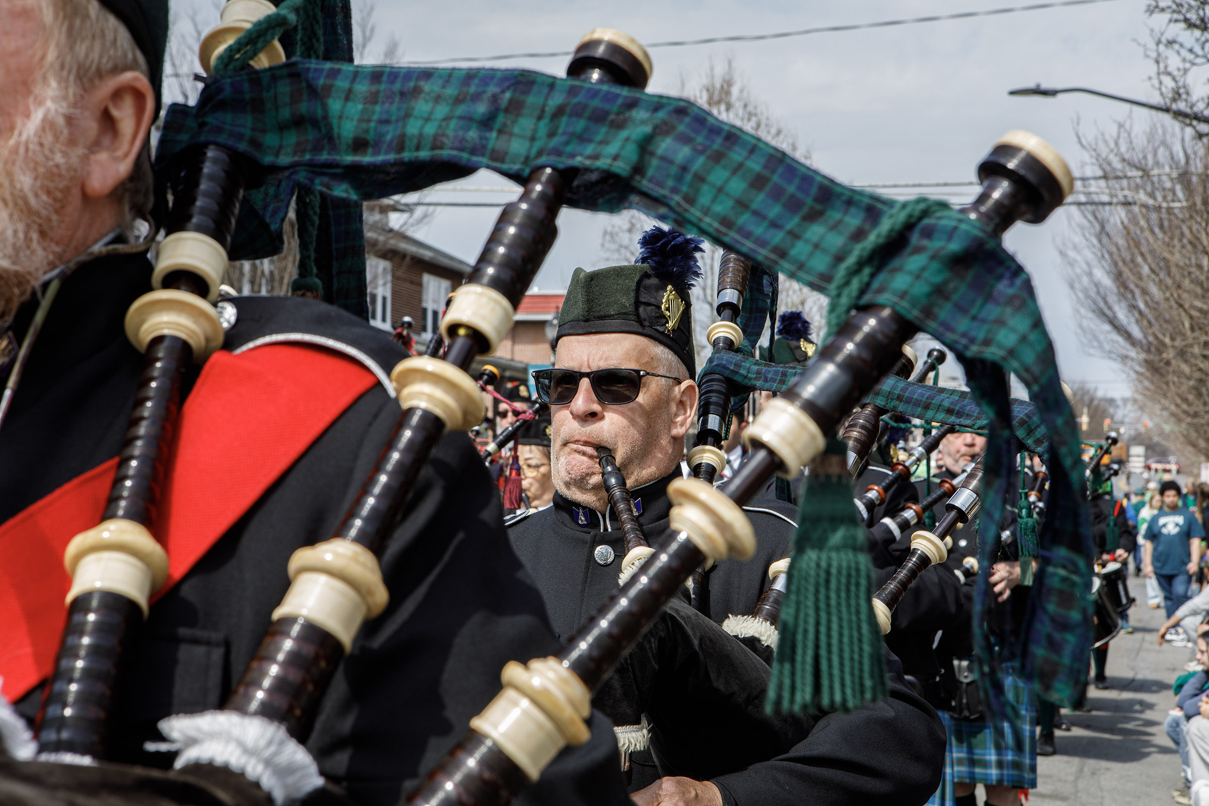 The MacKay Pipe Band of South Bethlehem performs during the...