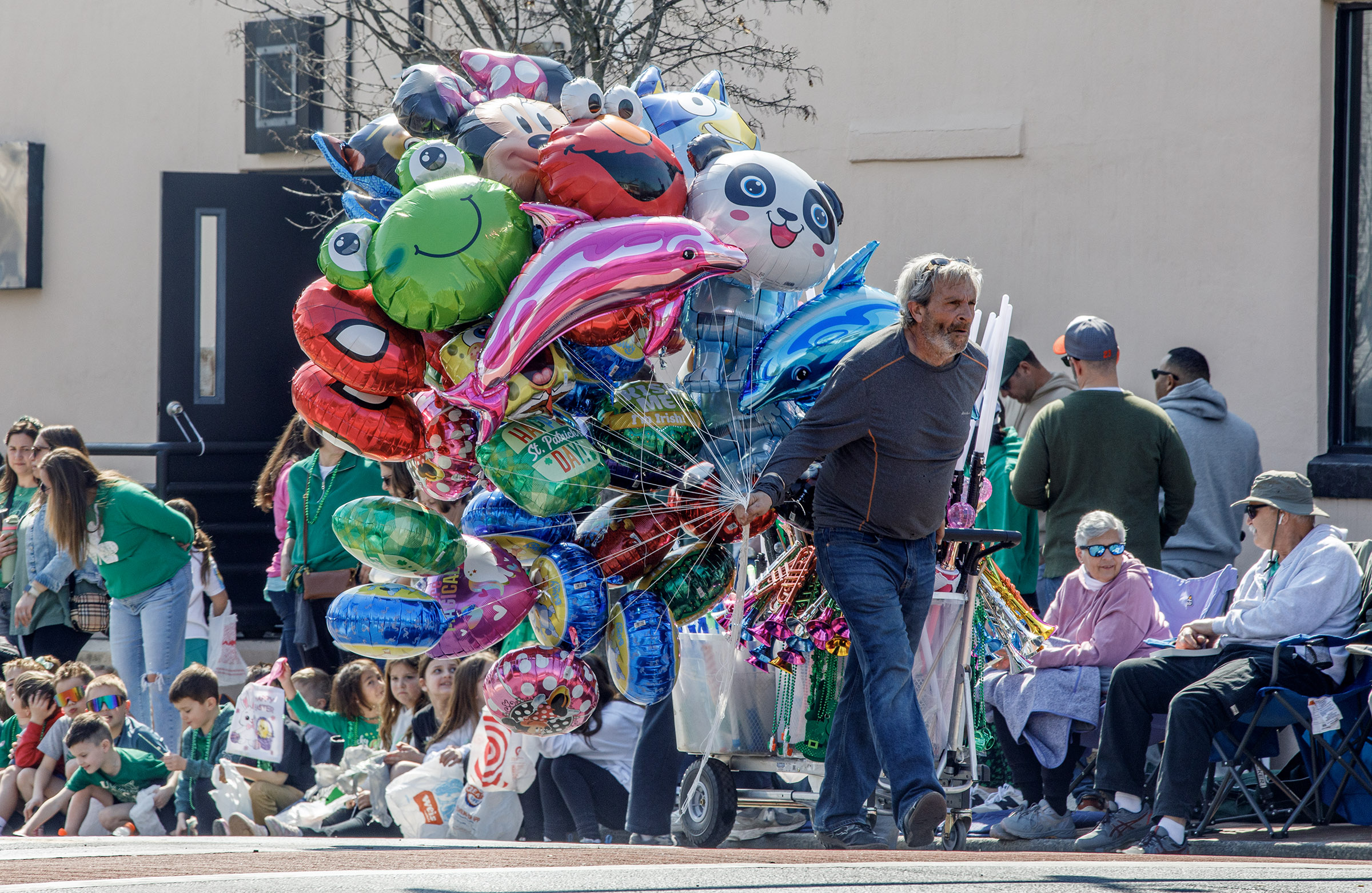 People turn out in full gala during the St. Patrickâs...