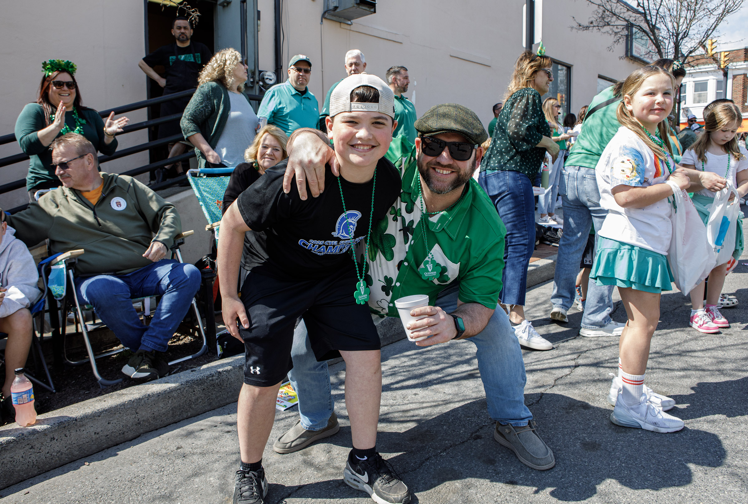 Connor Cupples, 12 and his dad John of Coopersburg attend...