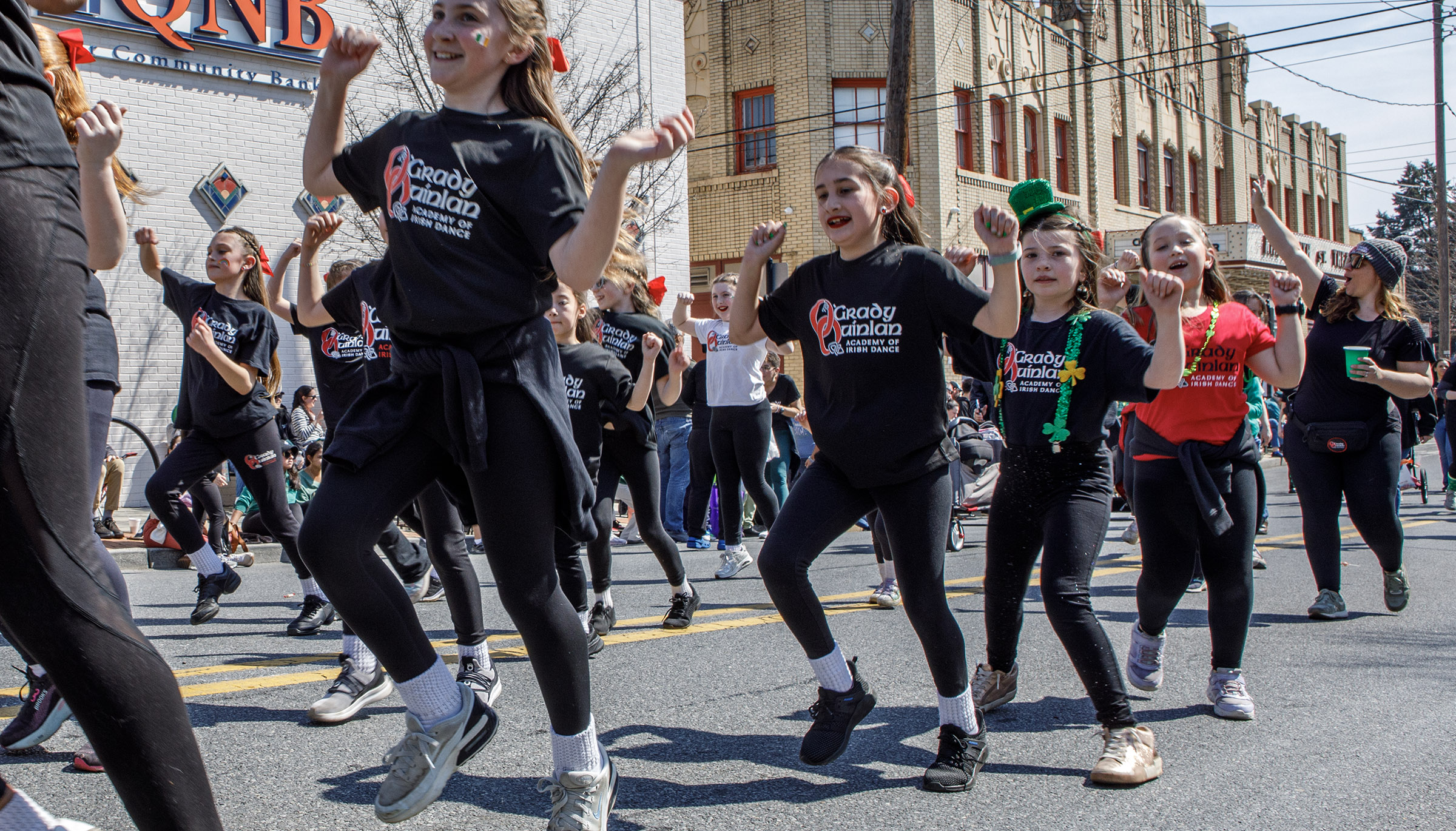 Dancers from the Grady Quinlan Academy of Irish Dance in...