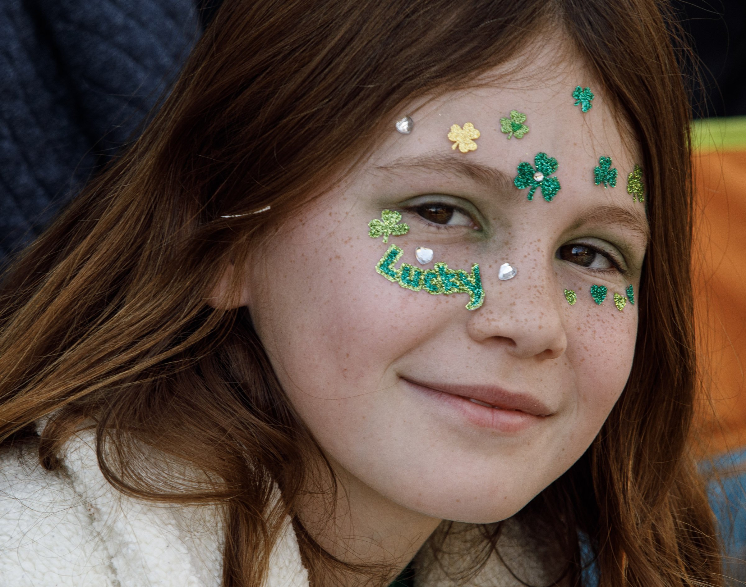 Bella Snow, 9, of Allentown attends the St. Patrickâs Parade...