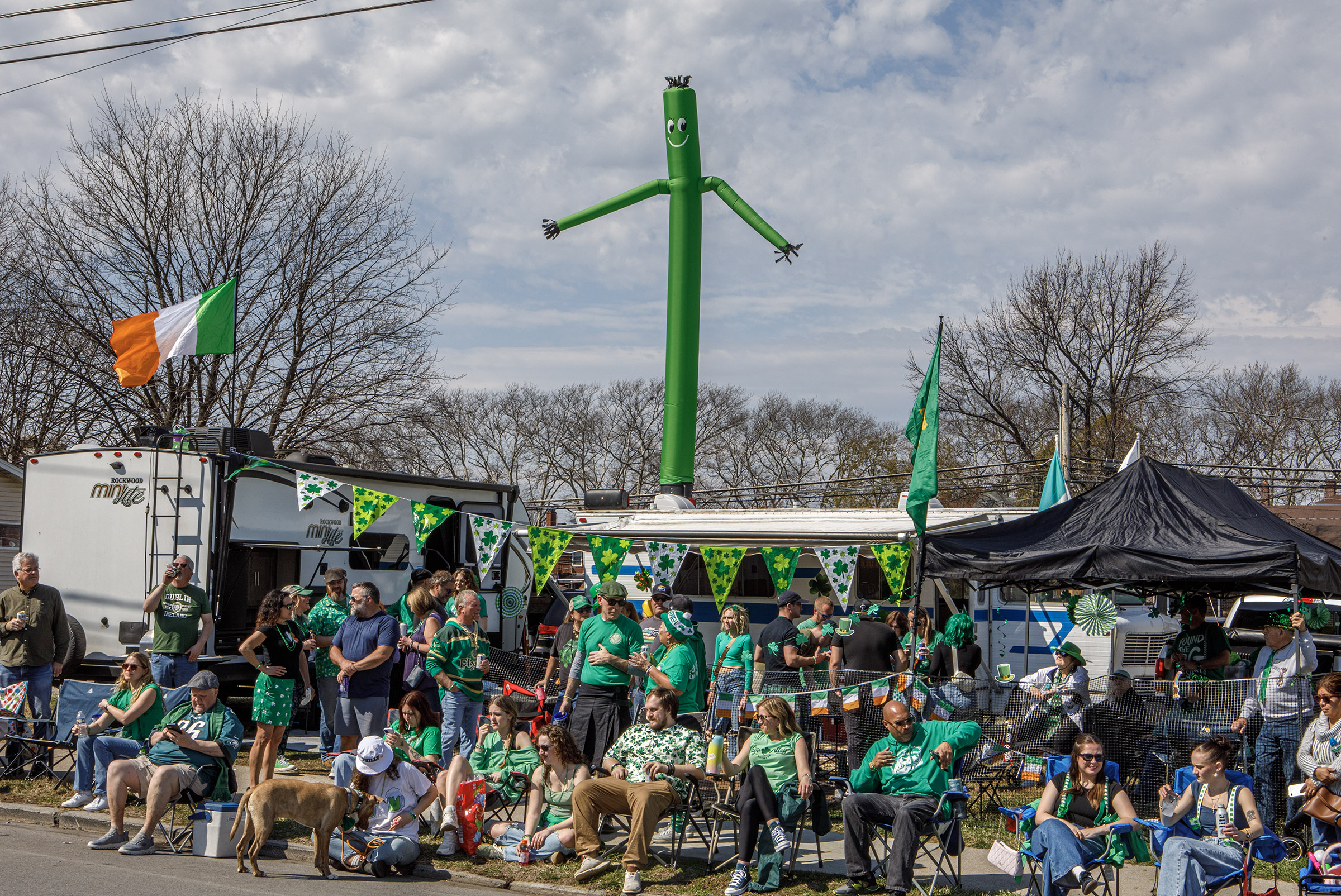 People attend the St. Patrickâs Parade on Sunday, March 22,...