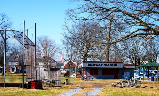 A modular building that serves as a community concession stand and an adjoining "maintenance building'" is seen Friday, Feb. 27, 2027, in Allentown. Neighbors were worried that plans to expand the Sonia Sotomayor Dual Language Immersion Academy would lead to the demolition of the buildings. However, Allentown School Board members approved a plan that would leave them intact. (April Gamiz/The Morning Call)