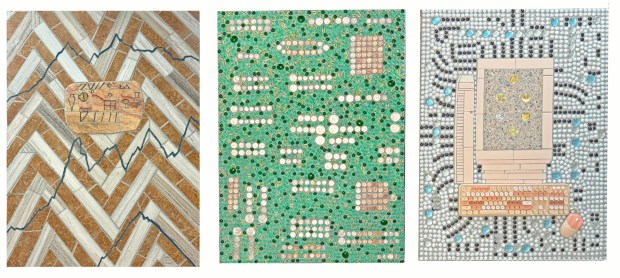 Artist Jonathan Mandell has created a history of money triptych for the Ministry of Awe in Philadelphia. (COURTESY OF JONATHAN MANDELL)