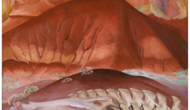 Georgia O'Keeffe (1887-1986), "Red Hills and Bones," 1941, oil on canvas, 29 3/4 × 40 inches, Philadelphia Museum of Art, the Alfred Stieglitz Collection, 1949, 1949-18-109.