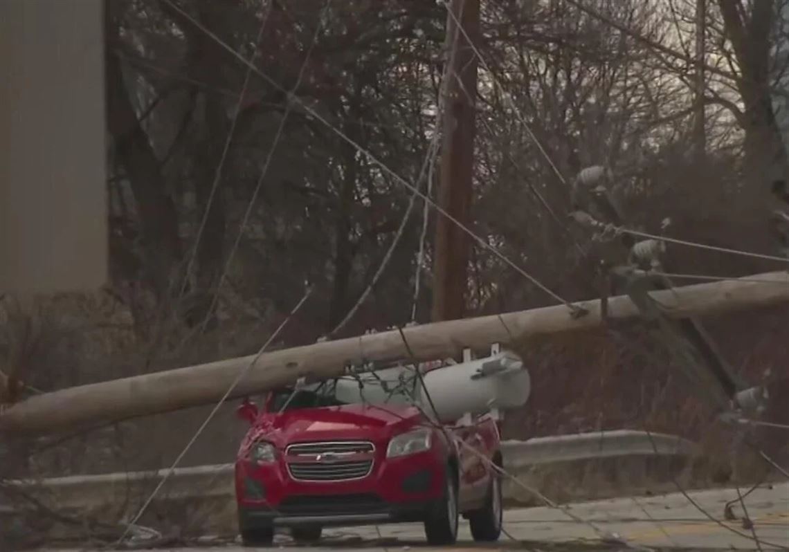 Storm will pass over Pittsburgh and hit farther east, after high winds lashed the region Friday