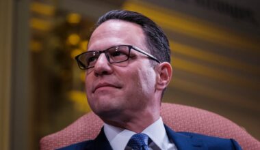 Gov. Josh Shapiro in January. He is running for reelection this year.