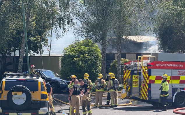 Thick black smoke over Millbrook Drive