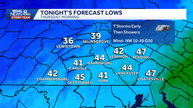 A strong cold front could spark strong to severe thunderstorms Wednesday afternoon into evening across South-Central Pennsylvania, with the greatest threat from about 1 p.m. to 9 p.m.