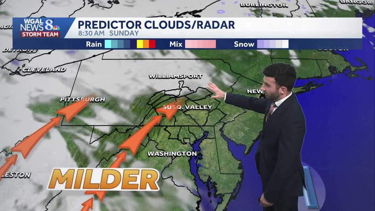 Pleasant & seasonable for Sunday; active pattern setting up next week for south-central Pennsylvania