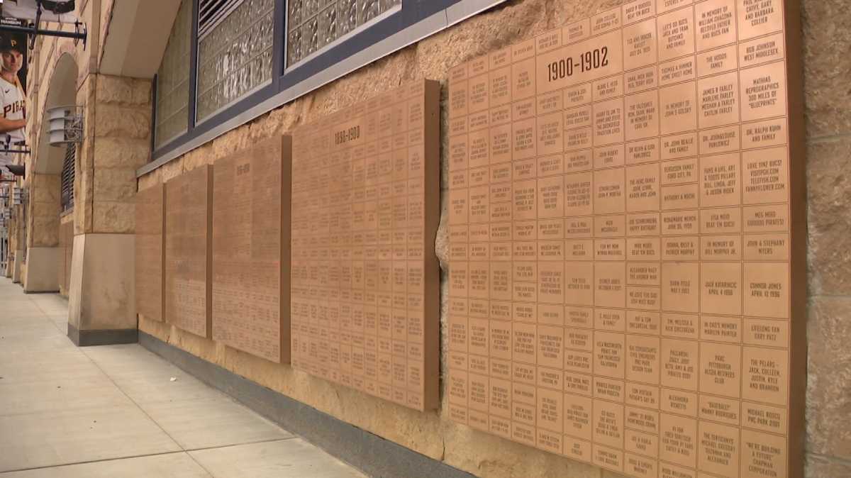 'Bucco Brick' Plaques on display at PNC Park in Pittsburgh