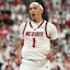 NC State Wolfpack forward Darrion Williams (1) reacts after scoring.