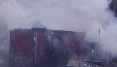 Fire tears through large building in Braddock, Pennsylvania