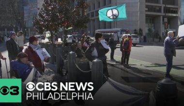 Protesters rally outside Philadelphia City Hall amid U.S.-Israel strikes on Iran